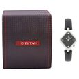 Titan Quartz Analog Black Dial Leather Strap Watch for Women - image number 4