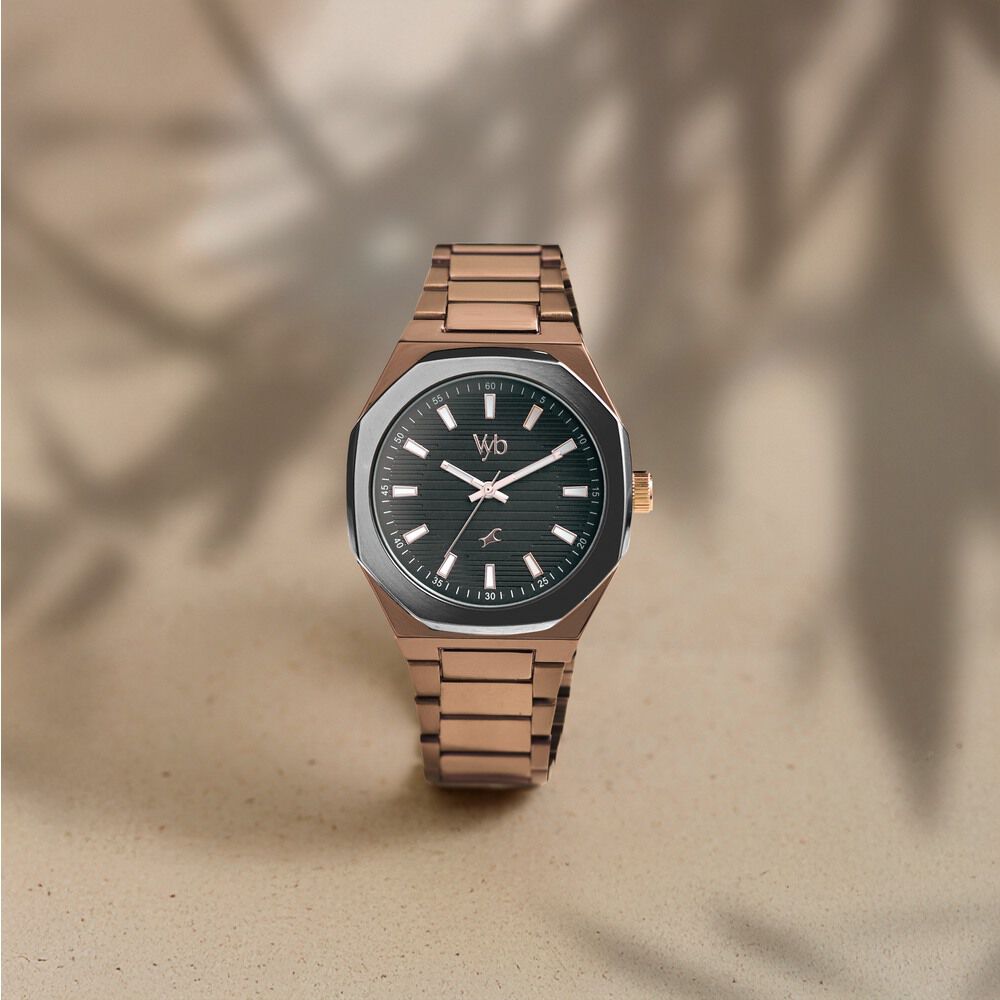 Buy Online Fastrack Vyb Limitless Quartz Analog Black Dial Metal