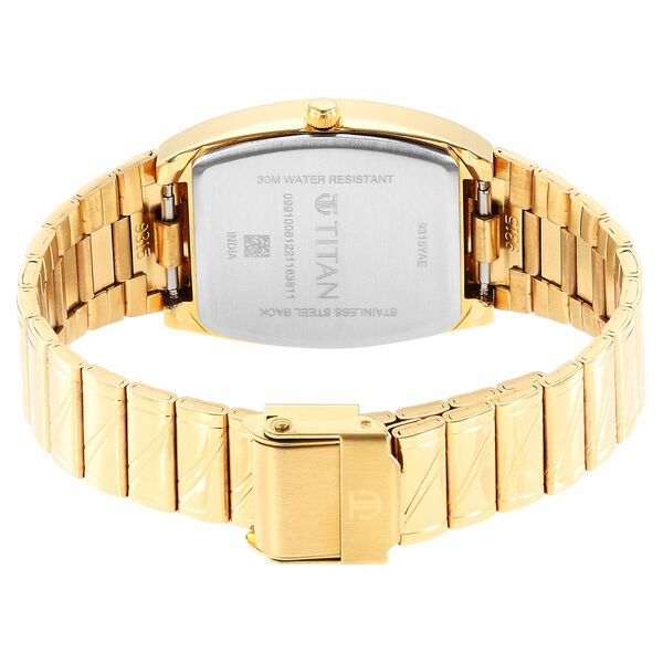 Titan Karishma Quartz Analog with Date Champagne Dial Stainless Steel Strap Watch for Men - image number 4