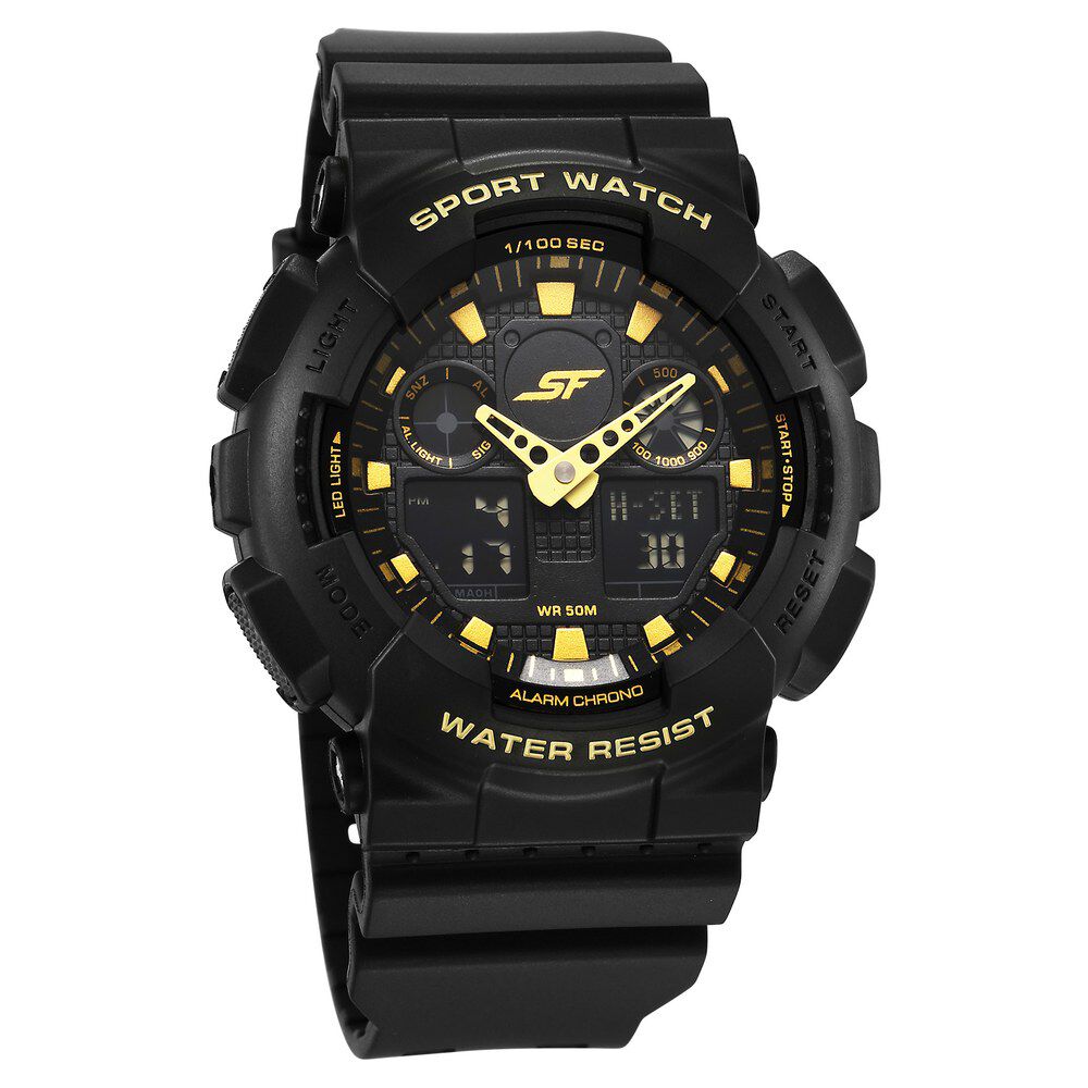 Buy Online SF Vigour Quartz Digital Analog Digital Black Dial With
