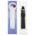 22 mm Black Genuine Leather Strap for Men - image number 7