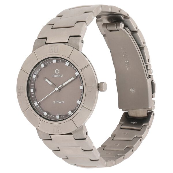 Titan Quartz Analog Grey Dial Titanium Strap Watch for Women - image number 1