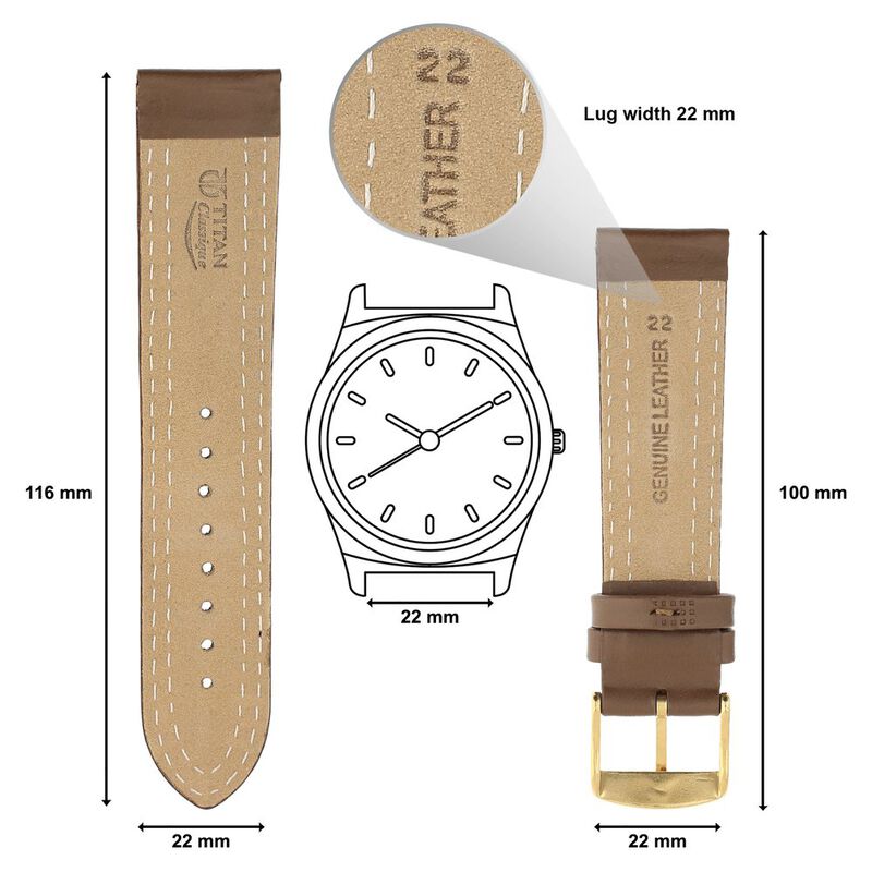 Cheap Trendy Faux Leather 22 mm Watch Strap W0192G1_K0012225 main image 1