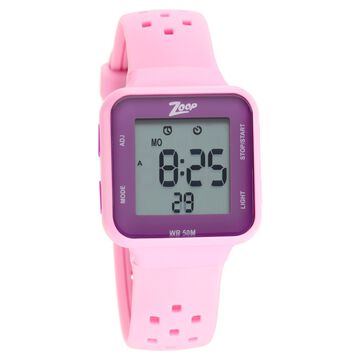 Zoop Digital Watch with Pink Dial & Pink Strap for Girls Kids, from House of Titan