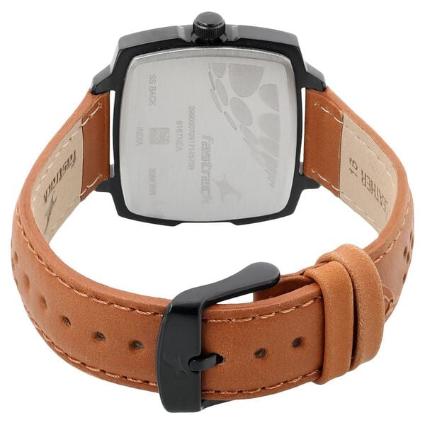 Fastrack Loopholes Quartz Analog with Date Grey Dial Leather Strap Watch for Girls - image number 3