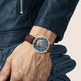 Titan Automatic Blue Dial Brown Leather Strap Watch for Men - image number 5