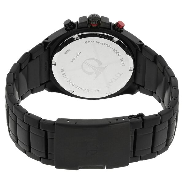 Titan Quartz Chronograph Black Dial Watch for Men - image number 3