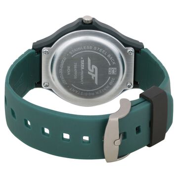 SF Quartz Analog Black Dial Plastic Strap Watch for Men