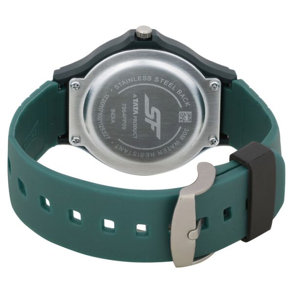 SF Quartz Analog Black Dial Plastic Strap Watch for Men - image number 4