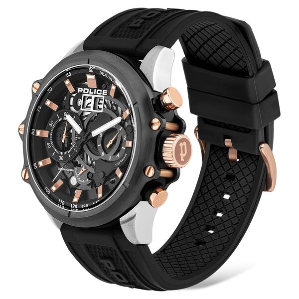 Police Quartz Analog Grey Dial Silicone Strap Watch for Men - image number 1