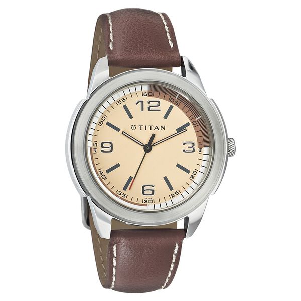 Titan Quartz Analog Off White Dial Watch for Men - image number 0