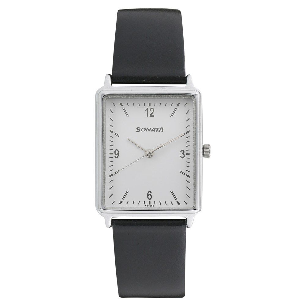 Sonata square black watch store