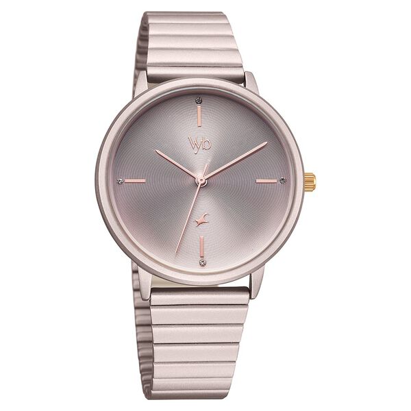 Fastrack Vyb Bliss Quartz Analog Sand Dial Metal Strap Watch For Girls - image number 2