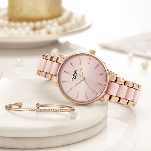 Leather Strap Sonata Ladies Watch Below 1000 Rose Gold Watch For