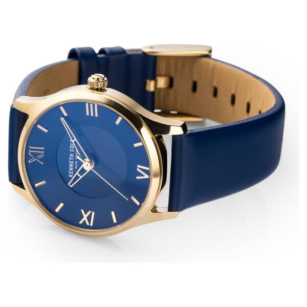 Kenneth Cole Quartz Analog Blue Dial Leather Strap Watch for Women - image number 4