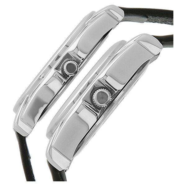 Titan Analog with Day and Date Silver Dial Leather Strap watch for Couple - image number 2