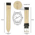 18 mm Black Genuine Leather Strap for Men - image number 1