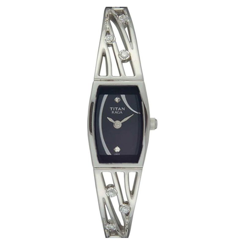 Titan Quartz Analog Black Dial Watch for Women