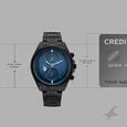 Fastrack Oceanyx 2.0 Chronograph Watch for Men with Blue Dial & Black Metal Strap - image number 3