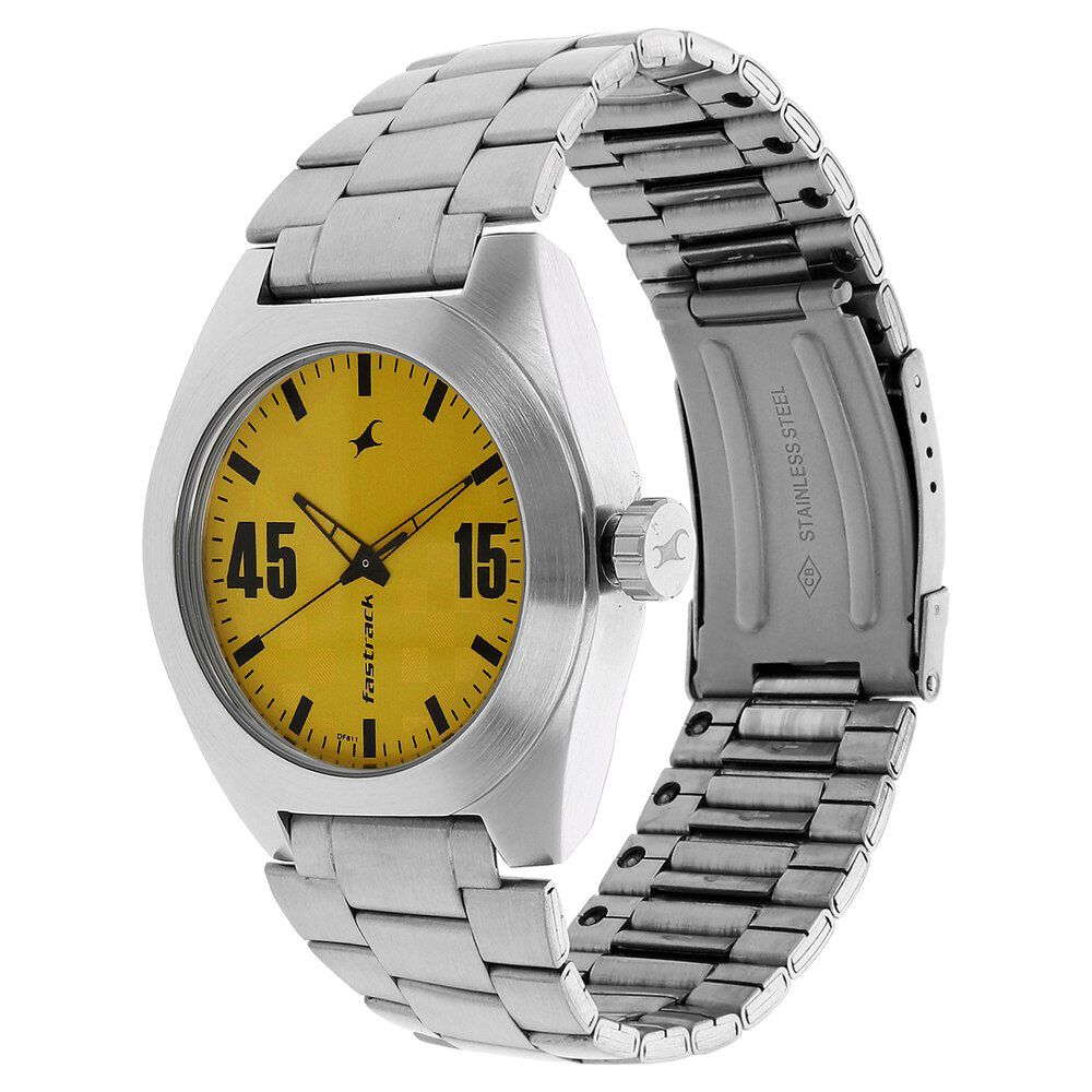 Fastrack nd3121sm01jy metal deals analog men's watch