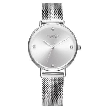 Poze by Sonata Quartz Analog Silver Dial Stainless Steel Strap Watch for Women