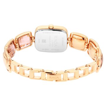 Titan Raga Moments of Joy Mother of Pearl Dial Analog Rose Gold Metal Strap watch for Women