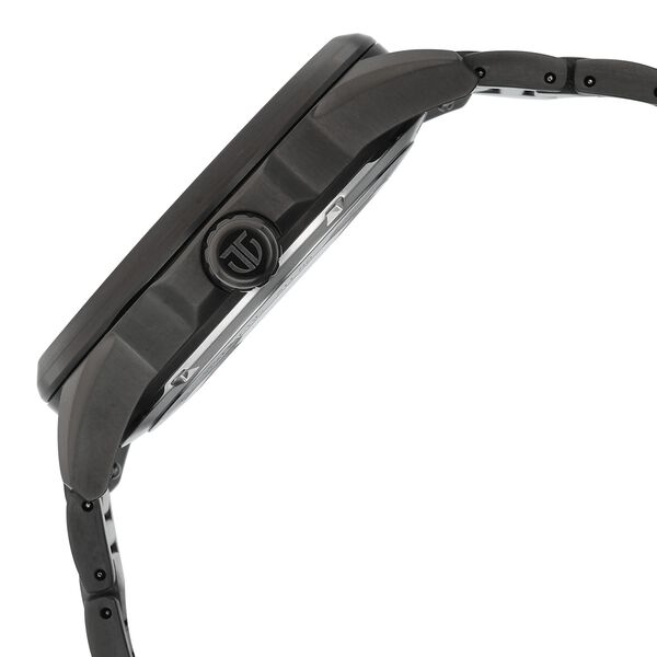 Titan Aion Concealed Automatic Analog with Power Reserve Indicator Black Dial Black Stainless Steel Strap Watch for Men - image number 3