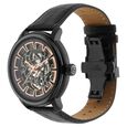 Titan Magnate Automatic Black Dial Black Leather Strap Watch for Men - image number 3
