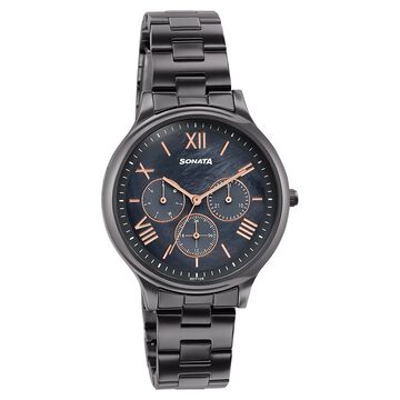 Sonata Women's Work Wear braitiful gun metal Watch - Premium Multifunction design for everyday style