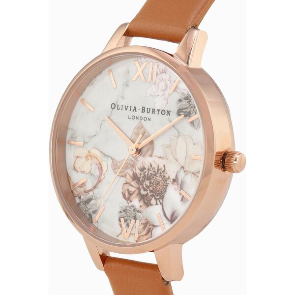 Olivia Burton Quartz Analog White Dial Leather Strap Watch for Women - image number 1