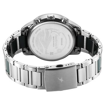 Fastrack Cerame - Oceanyx Quartz Analog with Day and Date Green Dial Two Toned Strap Watch For Guys