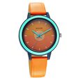 Sonata Splash Orange Dial Women Watch With Leather Strap - image number 0