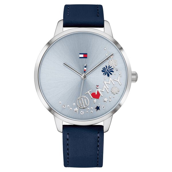 Tommy Hilfiger Quartz Analog Silver Dial Leather Strap Watch for Women - image number 0