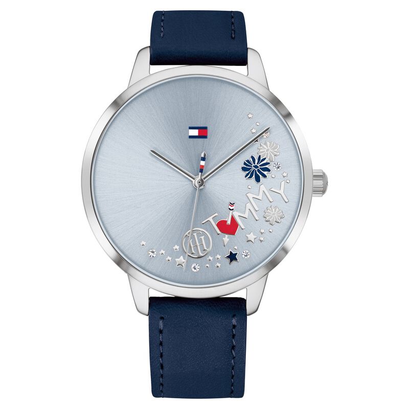 Tommy Hilfiger Quartz Analog Silver Dial Leather Strap Watch for Women
