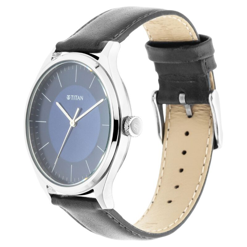 Titan Men's Urban Edge Lustrous Blue Dial Leather Watch - image number 2