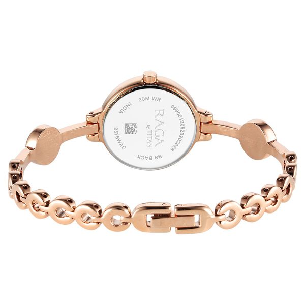 Titan Raga Viva Quartz Analog Rose Gold Dial Metal Strap Watch for Women - image number 4