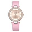 Kenneth Cole Quartz Analog Rose Gold Round Dial Pink Leather Strap Watch For Women - image number 0