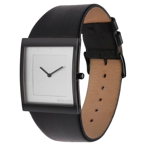 Police Quartz Analog Silver Dial Leather Strap Watch for Men - image number 2