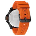 Tommy Hilfiger Quartz Analog Black Dial Orange Stainless Steel & Silicone Strap Watch for Men - image number 2