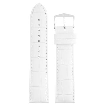 22 mm White Genuine Leather Straps for Men