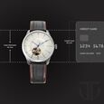 Titan Magnate Automatic White Dial Blue Leather Strap Watch for Men - image number 7