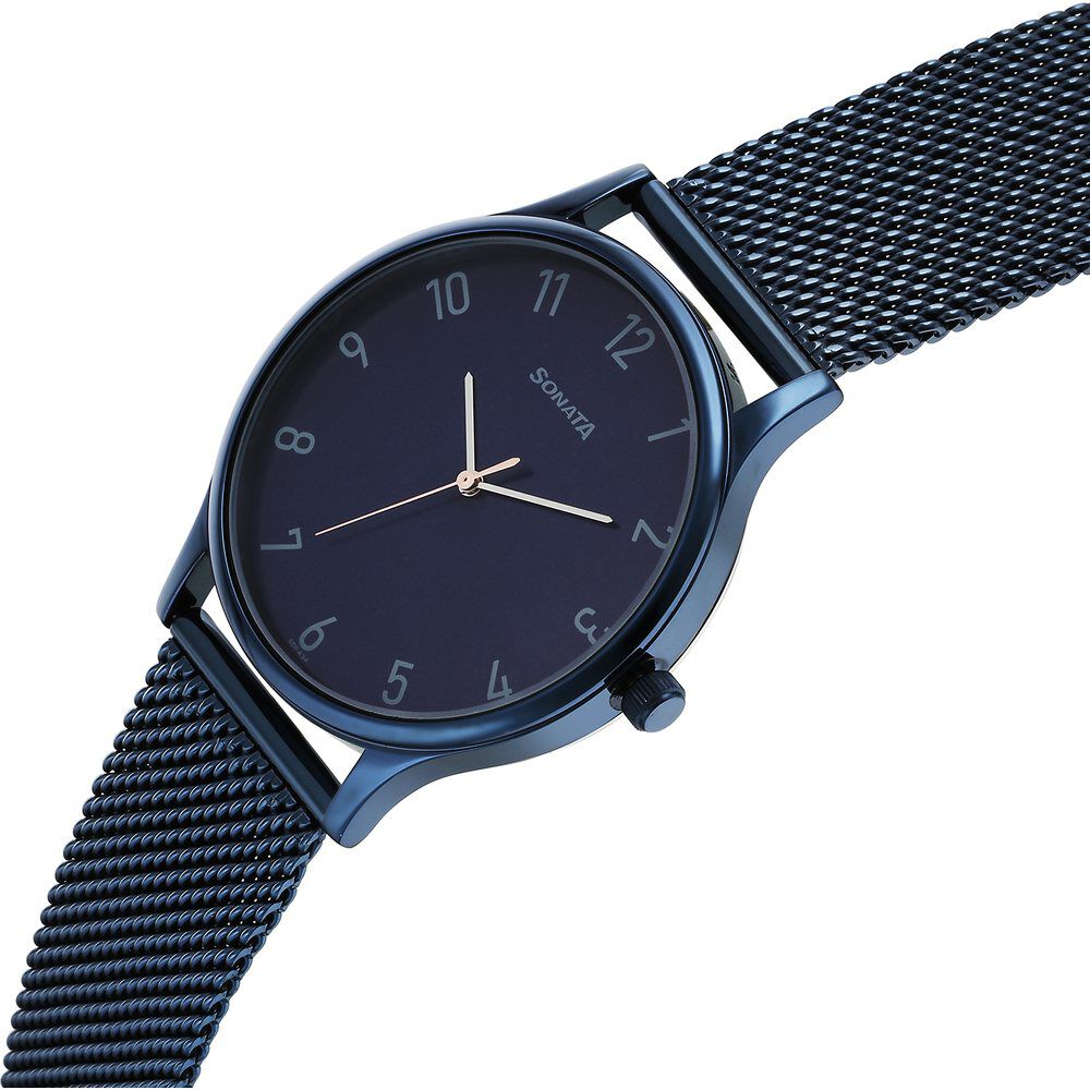 Sonata blue dial watch best sale