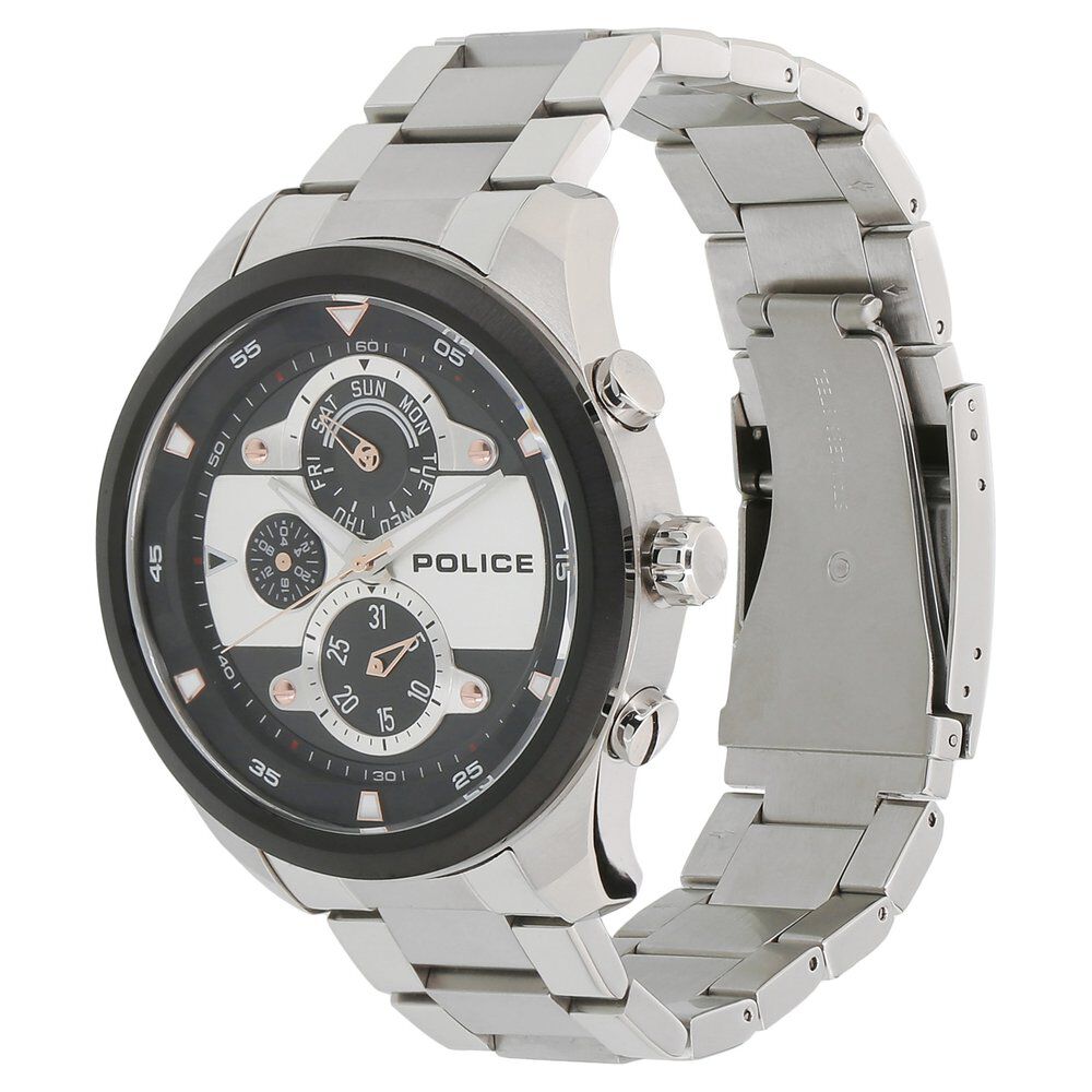 Buy Online Police Quartz Multifunction Black Dial Metal Strap Watch for Men ncpl14836jstb02m Titan