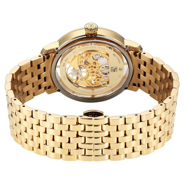 Titan Mechanical Slimline Golden Dial Golden Stainless Steel Strap watch for Men - image number 6