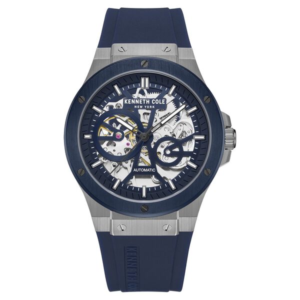 Kenneth Cole Automatic Blue Dial Stainless Steel Strap Watch for Men - image number 0