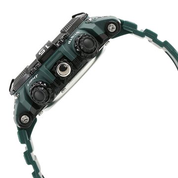 SF Xtreme Gears Quartz Digital Analog Digital Black Dial Green Plastic Strap Watch For Men