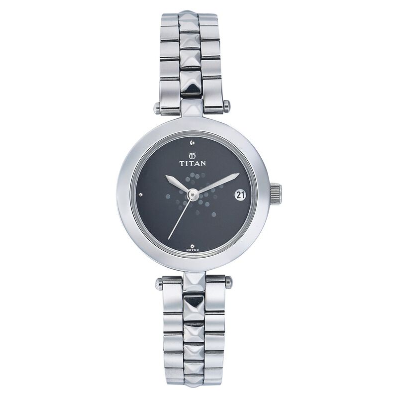 Titan Quartz Analog with Date Black Dial Watch for Women
