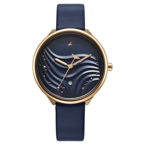 Fastrack Oceanyx Quartz Analog with Date Blue Dial Blue Strap Watch For Girls - image number 0