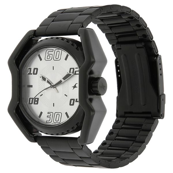 Fastrack Quartz Analog Silver Dial Stainless Steel Strap Watch for Guys - image number 1