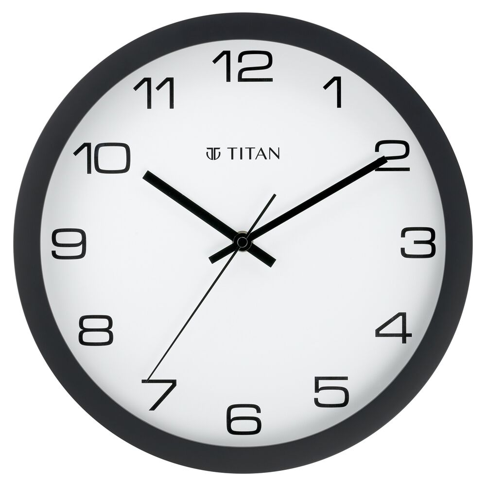 Buy Online Titan Tranquil Modern 30cm White Wall Clock with Silent Sweep Tech for the Serene Home nsw0020pa01a Titan